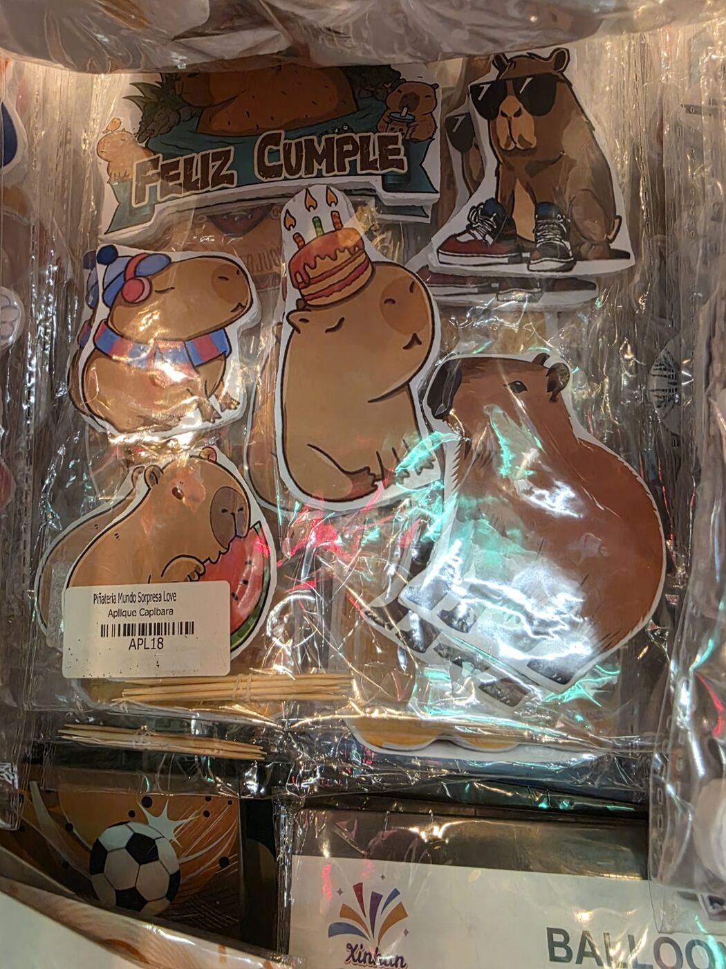 Apliques de capibaras para cumpleaños