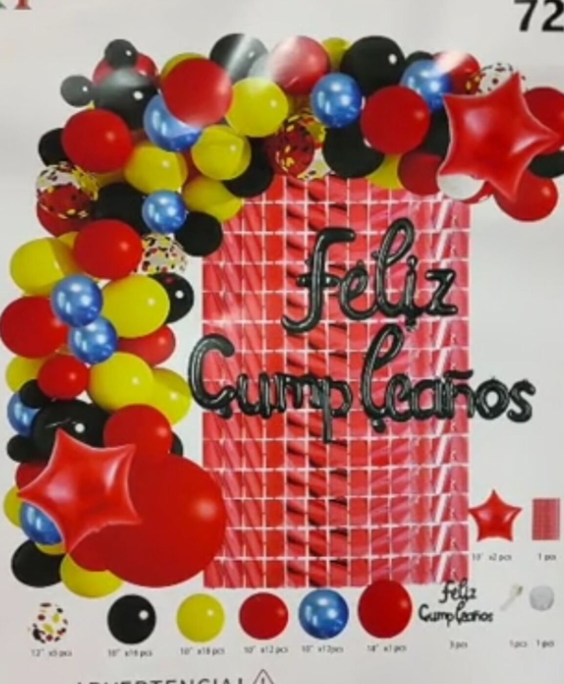 Set de globos rosado y dorado para cumpleaños