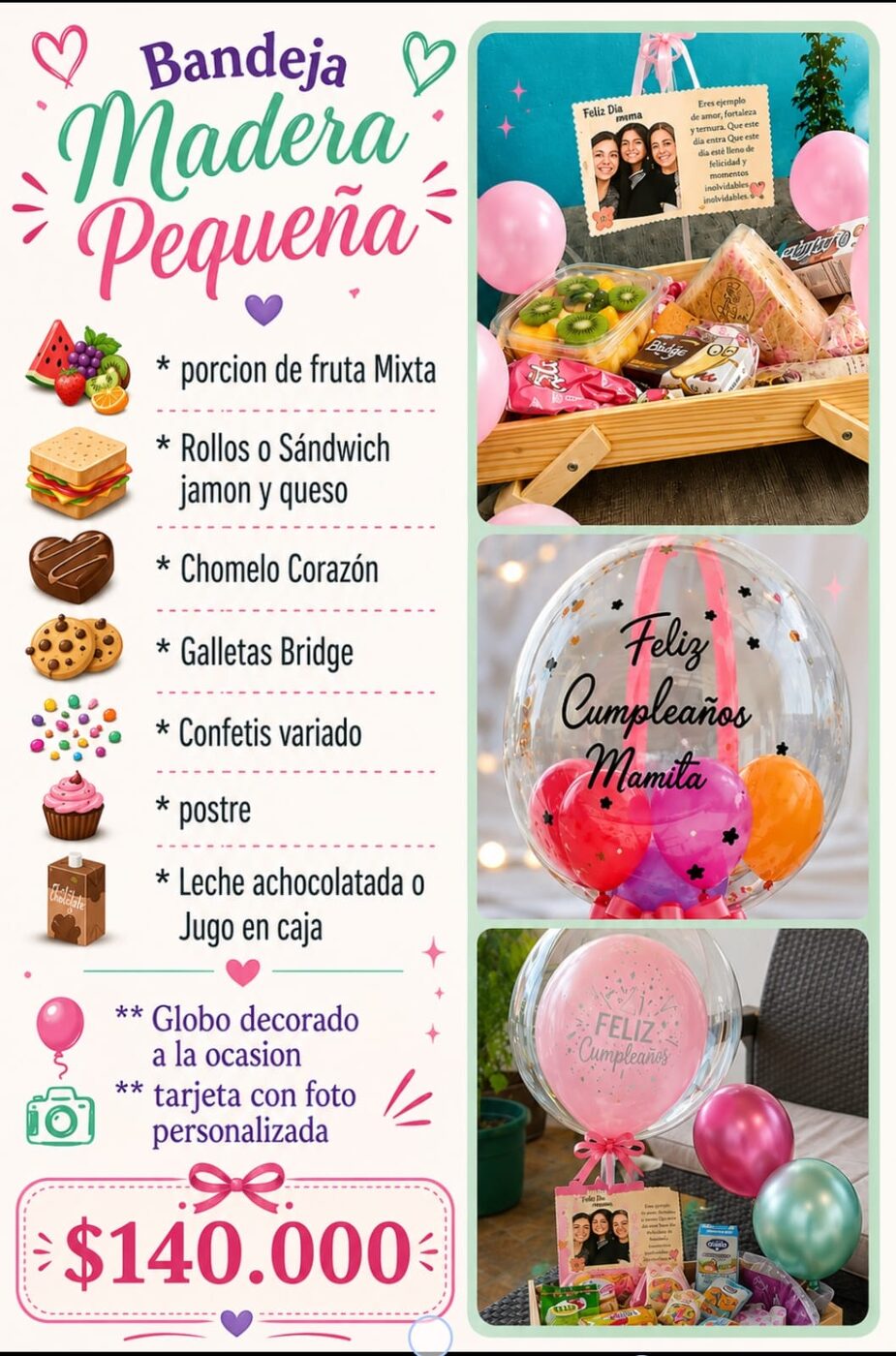 Desayuno sorpresa con globos y detalles