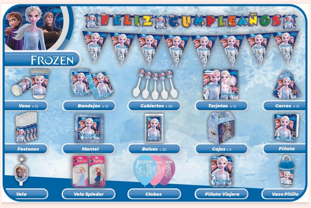 Kit personalizado de Frozen con elementos coordinados